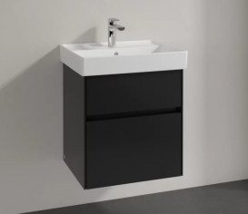 Тумба під раковину Villeroy & Boch Collaro 51х41,4 см МДФ чорний матовий лак C00700PD