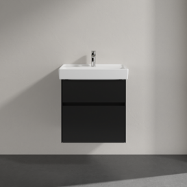 Тумба під раковину Villeroy & Boch Collaro 55,4х44,4 см МДФ чорний матовий лак C00800PD