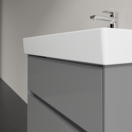 Тумба под раковину Villeroy & Boch Collaro 60,4х44,4 см МДФ глянцевый серый C00900FP