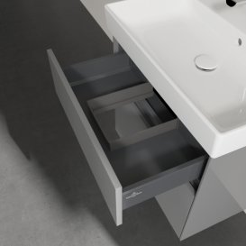 Тумба под раковину Villeroy & Boch Collaro 60,4х44,4 см МДФ глянцевый серый C00900FP