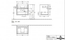 Тумба під раковину Villeroy & Boch Collaro 60,4х44,4 см ДСП кам'яний дуб C00900RK