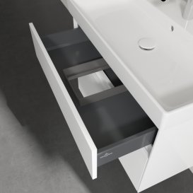 Тумба під раковину Villeroy & Boch Collaro 75,4 х44, 4 см МДФ глянсовий білий C01000DH