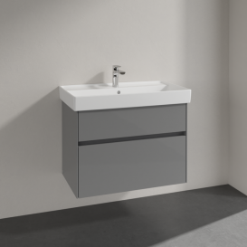Тумба під раковину Villeroy & Boch Collaro 75,4х44, 4 см МДФ глянсовий сірий C01000FP