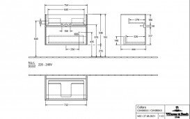 Тумба під раковину Villeroy & Boch Collaro 75,4 х44, 4 см ДСП північний дуб C01000VJ