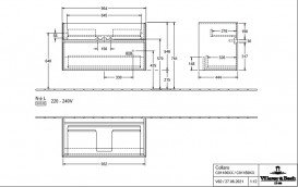 Тумба під раковину Villeroy & Boch Collaro 95,4 х44, 4 см МДФ глянсовий білий C01100DH