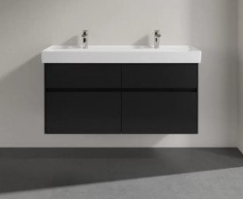 Тумба под раковину Villeroy & Boch Collaro 115,4х44,4 см МДФ черный матовый лак C01200PD
