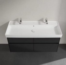 Тумба под раковину Villeroy & Boch Collaro 115,4х44,4 см МДФ черный матовый лак C01200PD