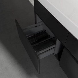 Тумба под раковину Villeroy & Boch Collaro 115,4х44,4 см МДФ черный матовый лак C01200PD