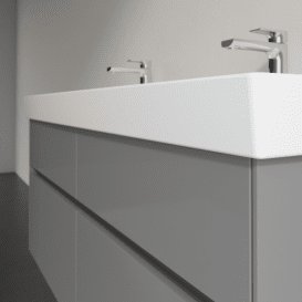 Тумба під раковину Villeroy & Boch Collaro 125,4 х44, 4 см МДФ глянсовий сірий C01300FP