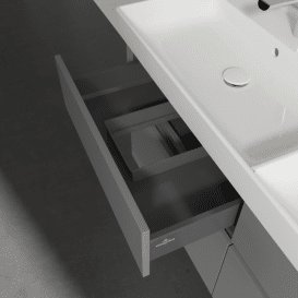Тумба під раковину Villeroy & Boch Collaro 125,4 х44, 4 см МДФ глянсовий сірий C01300FP