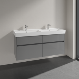 Тумба під раковину Villeroy & Boch Collaro 125,4 х44, 4 см МДФ глянсовий сірий C01300FP
