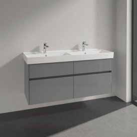 Тумба під раковину Villeroy & Boch Collaro 125,4 х44, 4 см МДФ глянсовий сірий C01300FP