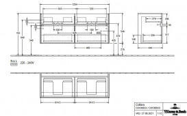 Тумба під раковину Villeroy & Boch Collaro 125,4 х44, 4 см ДСП кам'яний дуб C01300RK