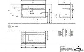 Тумба під раковину Villeroy & Boch Collaro 100х50 см МДФ білий C01400DH