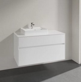 Тумба під раковину Villeroy&Boch Collaro 100х50 см ДСП білий матовий C01400MS