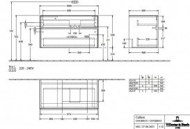 Тумба под раковину Villeroy & Boch Collaro 100х50 см ДСП белый матовый C01500MS
