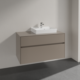Тумба под раковину Villeroy & Boch Collaro 100х50 см ДСП трюфель серый C01500VG