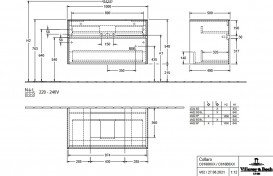 Тумба под раковину Villeroy & Boch Collaro 100х50 см ДСП белый матовый C01600MS