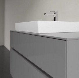 Тумба під раковину Villeroy&Boch Collaro 100х50 см МДФ глянсовий сірий C01700FP