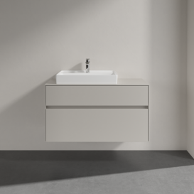 Тумба под раковину Villeroy & Boch Collaro 100х50 см ДСП мягкий серый  C01700VK