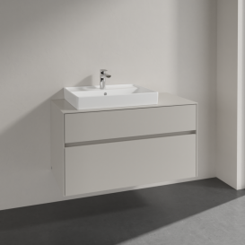 Тумба под раковину Villeroy & Boch Collaro 100х50 см ДСП мягкий серый  C01700VK