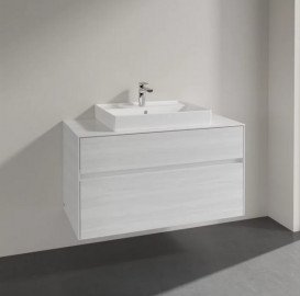 Тумба под раковину Villeroy & Boch Collaro 100х50 см ДСП белое дерево C01900E8