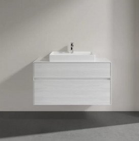 Тумба под раковину Villeroy & Boch Collaro 100х50 см ДСП белое дерево C01900E8