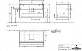 Тумба под раковину Villeroy & Boch Collaro 100х50 см ДСП белое дерево C01900E8