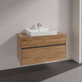 Тумба под раковину Villeroy & Boch Collaro 100х50 см ДСП дуб канзас  C01900RH