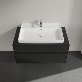 Тумба под раковину Villeroy & Boch Collaro 100х50 см МДФ черный матовый лак C02000PD