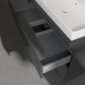 Тумба под раковину Villeroy & Boch Collaro 100х50 см МДФ черный матовый лак C02000PD