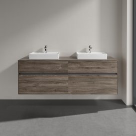 Тумба під раковину Villeroy & Boch Collaro 160х50 см ДСП кам'яний дуб C02100RK