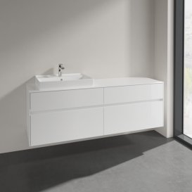Тумба під раковину Villeroy&Boch Collaro 160х50 см ДСП білий матовий C02200MS