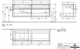 Тумба под раковину Villeroy & Boch Collaro 160х50 см ДСП дуб канзас C02200RH