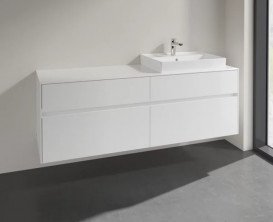 Тумба під раковину Villeroy&Boch Collaro 160х50 см ДСП білий матовий C02300MS