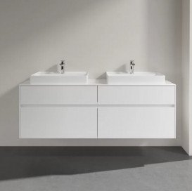 Тумба під раковину Villeroy&Boch Collaro 160х50 см ДСП білий матовий C02400MS