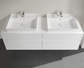 Тумба під раковину Villeroy&Boch Collaro 160х50 см ДСП білий матовий C02400MS