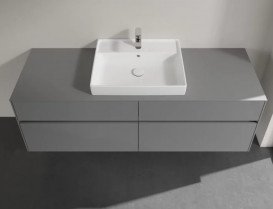 Тумба под раковину Villeroy & Boch Collaro 160х50 см МДФ глянцевый серый C02500FP