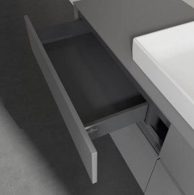 Тумба под раковину Villeroy & Boch Collaro 160х50 см МДФ глянцевый серый C02500FP
