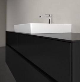 Тумба под раковину Villeroy & Boch Collaro 160х50 см МДФ черный матовый лак C02500PD
