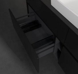 Тумба под раковину Villeroy & Boch Collaro 160х50 см МДФ черный матовый лак C02500PD