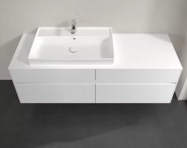 Тумба під раковину Villeroy&Boch Collaro 160х50 см ДСП білий матовий C02600MS