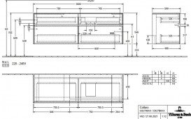 Тумба под раковину Villeroy & Boch Collaro 160х50 см ДСП дуб канзас C02700RH