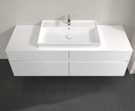 Тумба під раковину Villeroy&Boch Collaro 160х50 см ДСП білий матовий C02800MS