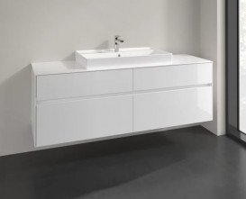 Тумба під раковину Villeroy&Boch Collaro 160х50 см ДСП білий матовий C02800MS