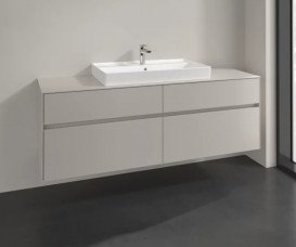 Тумба под раковину Villeroy & Boch Collaro 160х50 см ДСП мягкий серый C02800VK