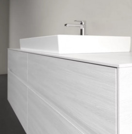 Тумба під раковину Villeroy&Boch Collaro 160х50 см ДСП біле дерево C02800E8