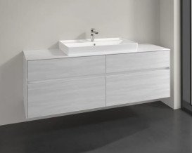 Тумба під раковину Villeroy&Boch Collaro 160х50 см ДСП біле дерево C02800E8
