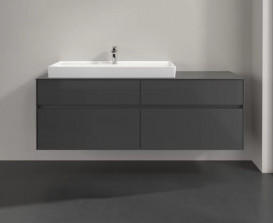 Тумба под раковину Villeroy & Boch Collaro 160х50 см МДФ глянцевый серый C02900FP