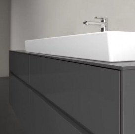 Тумба под раковину Villeroy & Boch Collaro 160х50 см МДФ глянцевый серый C03000FP